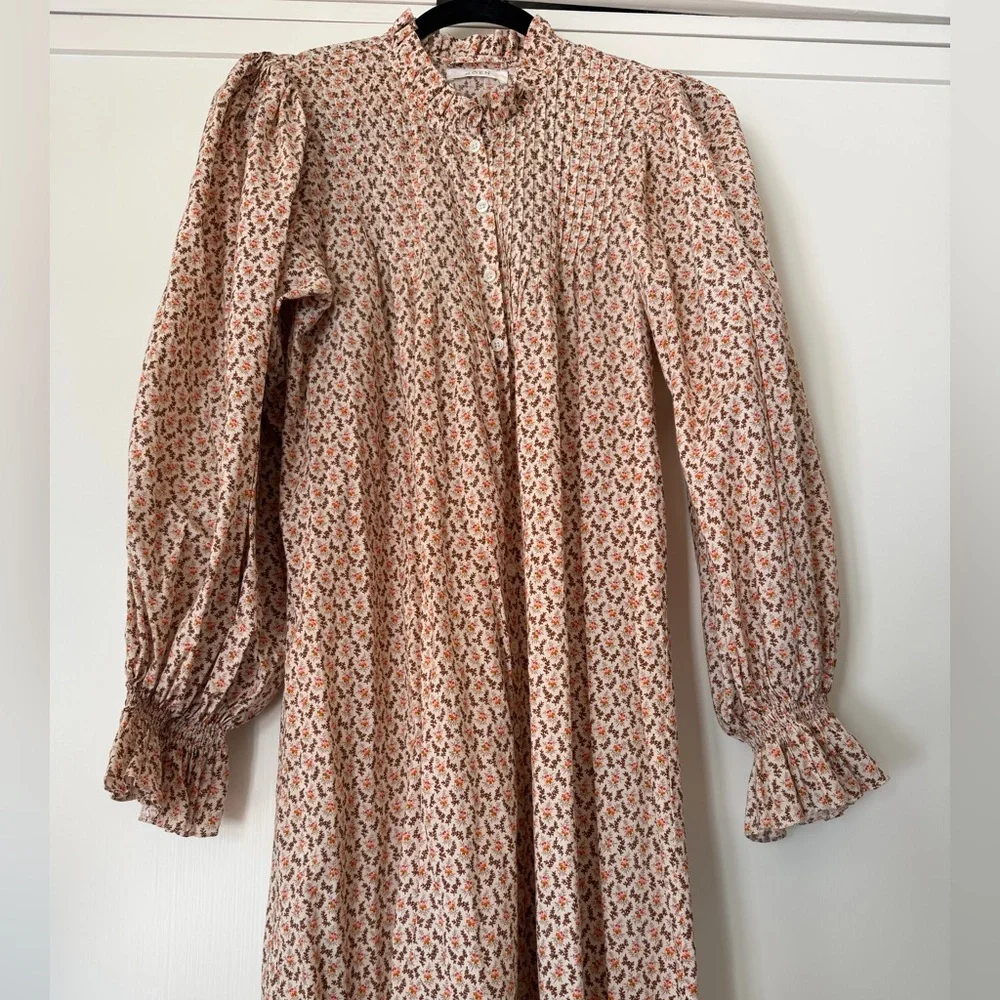 Doen Long Sleeve Dress in Cream Floral - Picture 6 of 8